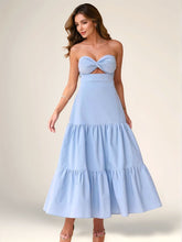 Twist Front Cutout Tiered Maxi Dress OutfitFlow